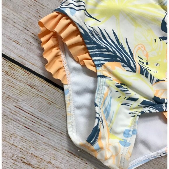 Ruffle Butts Toddler Girls UPF 50+ Short Sleeve Rash Guard Swimsuit Size 2T - Picture 4 of 8
